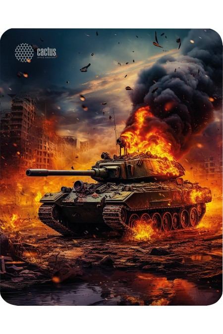 Коврик Cactus CS-MP-D04M Burning tank 300x250мм (рисунок) 1