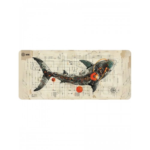 Коврик Cactus Shark CS-MP-COR03XXL 900x400мм (рисунок) 