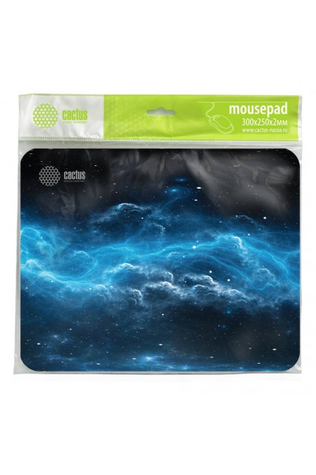 Коврик Cactus Space Clouds CS-MPC-P05M 300x250мм (черный/синий) 