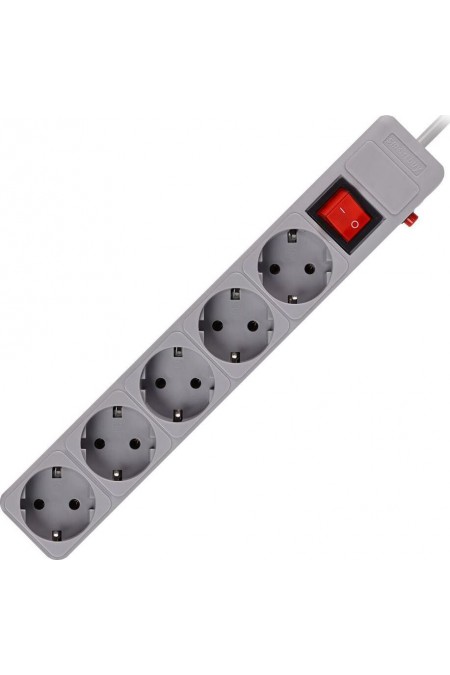 Сетевой фильтр SmartBuy SBSP-5-50-G 5 розеток 5 м (серый) 