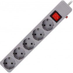 Сетевой фильтр SMARTBUY (SBSP-5-18-G) 5 гн х 1,8 м (серый)
