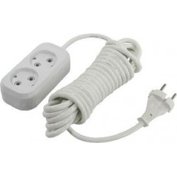 Сетевой фильтр SMARTBUY (SBE-10-2-05-N) 2 гнз х 5,0 м (10А/2.2кВт, ПВС 2х1.0) (белый)