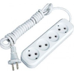 Сетевой фильтр SMARTBUY (SBE-10-4-03-N) 4 гнз х 3,0 м (10А/2.2кВт, ПВС 2х1.0) (белый)