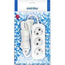 Сетевой фильтр SMARTBUY (SBE-10-3-07-N) 3 гнз х 7,0 м (10А/2.2кВт, ПВС 2х1.0) (белый)