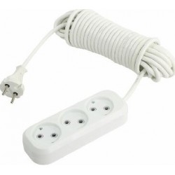 Сетевой фильтр SMARTBUY (SBE-10-3-10-N ) 3 гнз х 10 м (10А/2.2кВт, ПВС 2х1.0) (белый)