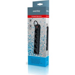 Сетевой фильтр SMARTBUY (SBSP-50-K) - 5 роз х 5 м (черный)