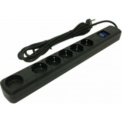 Сетевой фильтр SmartBuy SBSP-50K-Pro 6 розеток 5 м (черный)