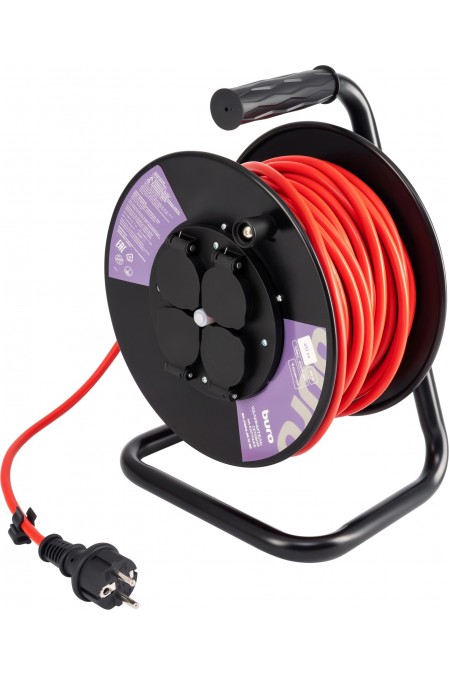 Сетевой удлинитель Buro BU-PSR4.20/G-20 4 розетки 20 м (оранжевый) 