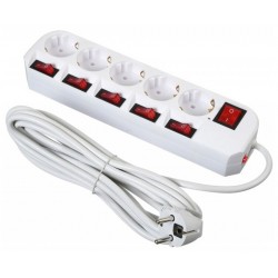 Сетевой фильтр Buro 500SH-3-SW-W 5 розеток 3 м (белый)