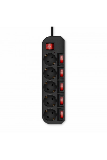 Сетевой фильтр Buro 500SH-5-SW-B 5 розеток 5 м (черный) 
