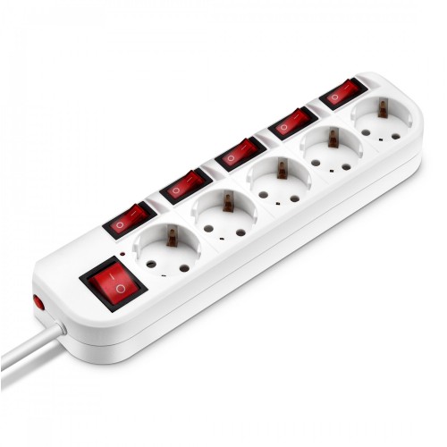 Сетевой фильтр Buro 500SH-5-SW-W 5 розеток 5 м (белый) 4