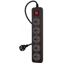 Сетевой фильтр Buro 500UNH-3-BG 5 розеток 3 м (черный/серый)