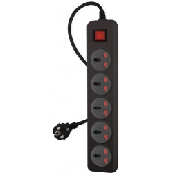 Сетевой фильтр Buro 500UNH-5-BG 5 розеток 5 м (черный/серый)