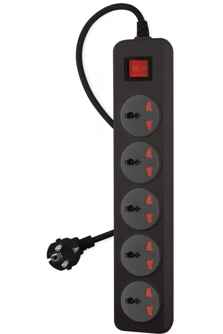 Сетевой фильтр Buro 500UNH-5-BG 5 розеток 5 м (черный/серый) 