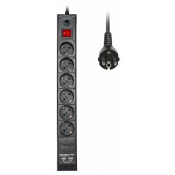 Сетевой фильтр Buro BU-SP1.8_USB_2A-B 6 розеток 1.8 м (черный)