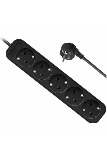 Сетевой фильтр Defender 99329 5 розеток 1.8 м (черный) 2