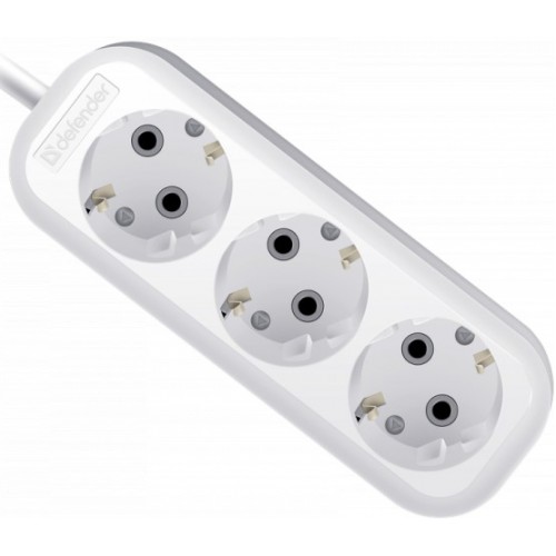 Сетевой фильтр Defender 99374 3 розетки 7 м (белый) 