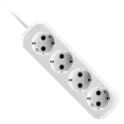Сетевой фильтр Defender 99375 4 розетки 2 м (белый) 