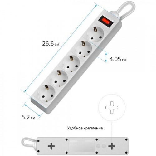 Сетевой фильтр Defender 99481 5 розеток 1.8 м (белый) 5