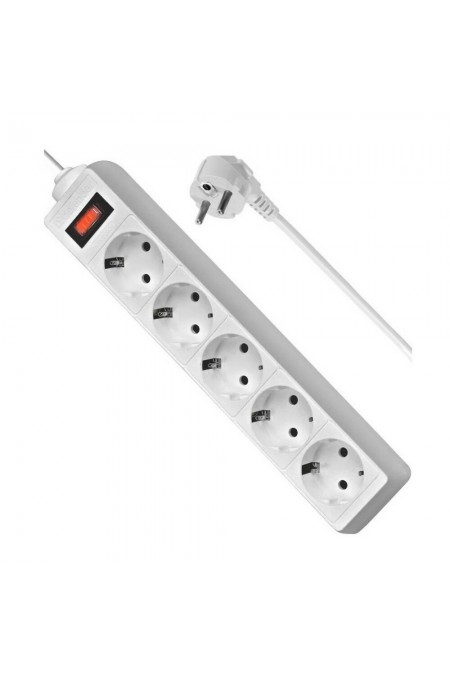 Сетевой фильтр Defender 99483 5 розеток 5 м (белый) 1