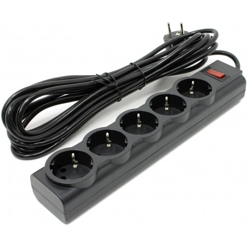 Сетевой фильтр Defender 99499 5 розеток 5 м (черный) 8