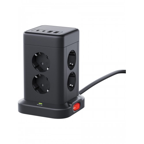 Сетевой фильтр Defender 99631 8 розеток 3 м (черный) 1