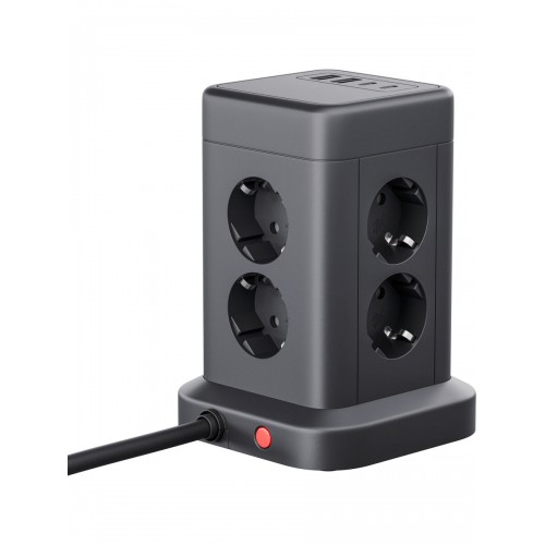 Сетевой фильтр Defender 99631 8 розеток 3 м (черный) 2