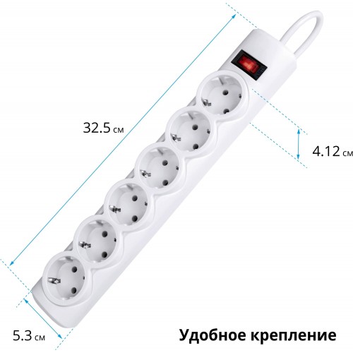 Сетевой фильтр Defender 99490 6 розеток 3 м (белый) 4