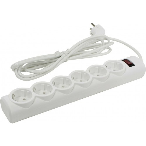 Сетевой фильтр Defender 99490 6 розеток 3 м (белый) 8