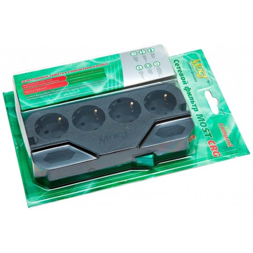 Сетевой фильтр MOST CRG 6 розеток 2 м (черный) 1