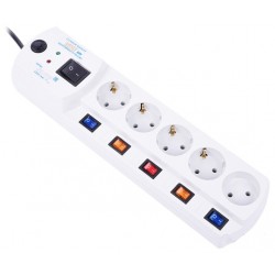 Сетевой фильтр MOST EHV 5 розеток 2 м (белый)