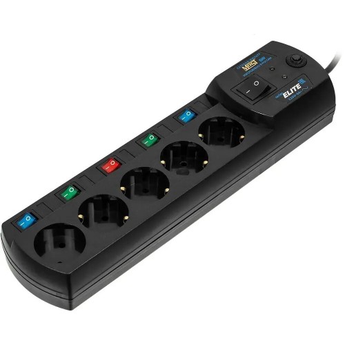 Сетевой фильтр MOST EHV 5 розеток 5 м (черный) 