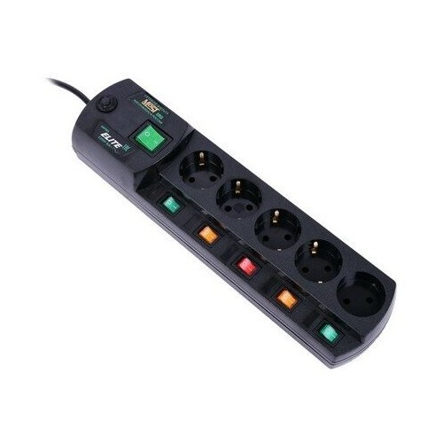 Сетевой фильтр MOST Elite ERG 5 розеток 5 м (черный) 8