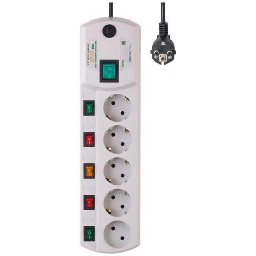 Сетевой фильтр Most ERG 2м (5 розеток) (коробка) (белый) 6