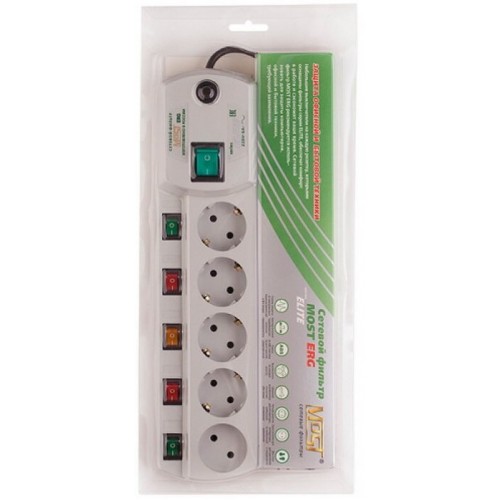 Сетевой фильтр Most ERG 2м (5 розеток) (коробка) (белый) 7
