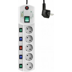 Сетевой фильтр MOST ERG 5 розеток 2 м (белый)