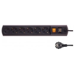 Сетевой фильтр Most H6 5м (6 роз.) (черный)