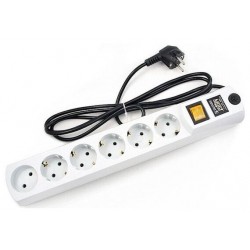 Сетевой фильтр MOST Hard H6 6 розеток 2 м (белый)