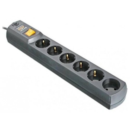 Сетевой фильтр MOST Hard H6 6 розеток 5 м (черный) 1