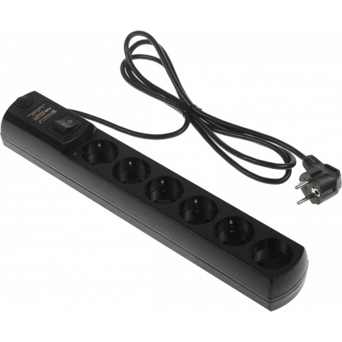 Сетевой фильтр MOST Hard HPw 6 розеток 2 м (черный) 2