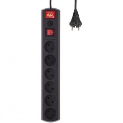 Сетевой фильтр MOST Lite LR 6 розеток 3 м (черный)