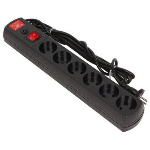 Сетевой фильтр MOST Lite LR 6 розеток 3 м (черный) 1