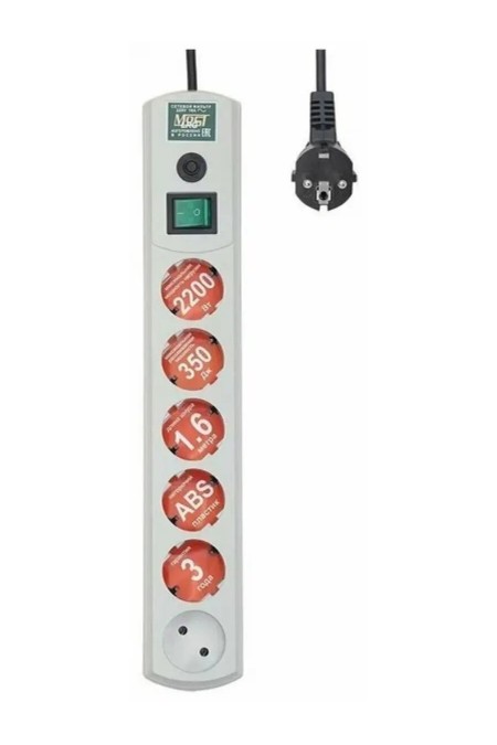 Сетевой фильтр MOST Lite LRG 6 розеток 3 м (белый) 1