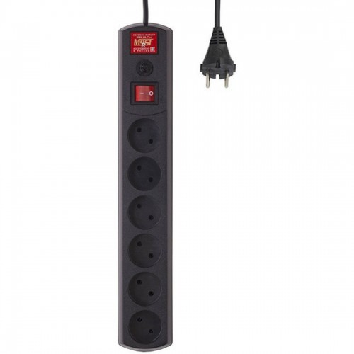 Сетевой фильтр MOST Real R 6 розеток 5 м (черный) 