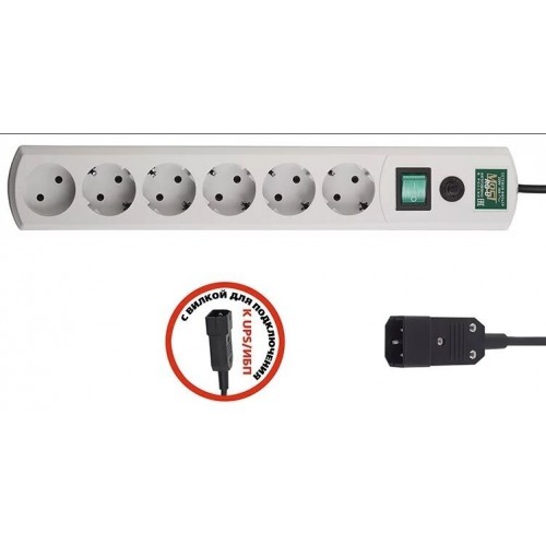 Сетевой фильтр MOST Real RG-U 6 розеток 3 м (белый) 3