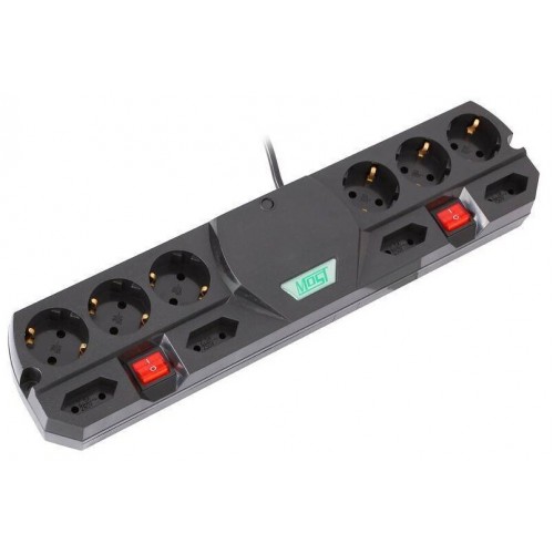 Сетевой фильтр MOST Tandem TRG 10 розеток 2 м (черный) 