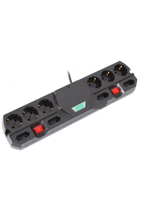 Сетевой фильтр MOST Tandem TRG 10 розеток 2 м (черный) 1