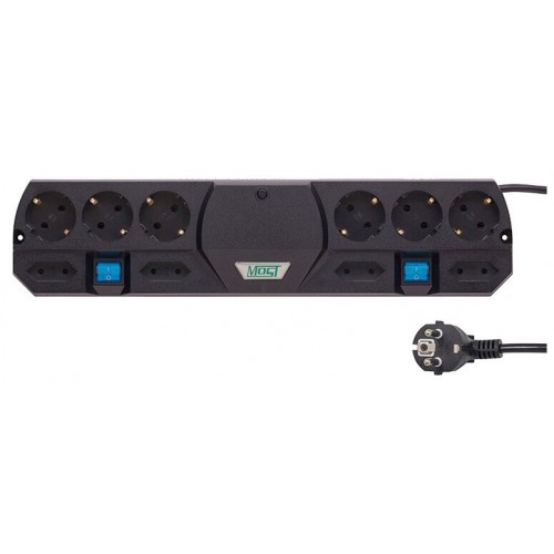 Сетевой фильтр MOST Tandem TRG 10 розеток 2 м (черный) 1