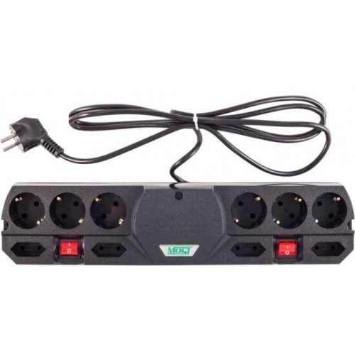 Сетевой фильтр MOST Tandem TRG 10 розеток 2 м (черный) 4