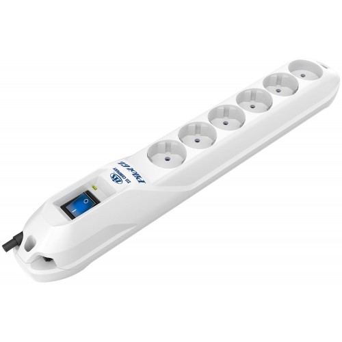 Сетевой фильтр Pilot GL 6 розеток 1.8 м (белый) 1